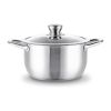 Stainless Steel 5QT Stock Pot with Tempered Glass Lid and Double Handles