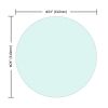 24" Inch Round Tempered Glass Table Top Clear Glass 1/4" Inch Thick Round Polished Edge