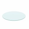 24" Inch Round Tempered Glass Table Top Clear Glass 1/4" Inch Thick Round Polished Edge