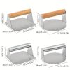 1pc; Burger Press; 304 Stainless Steel Meat Press; Round Or Square Burger Smasher; Grill Press Perfect For Kitchen Accessories; Home Kitchen Items